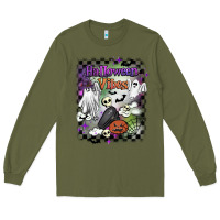 Army Green halloween vibes Long Sleeve Tee - BarkalooDesign