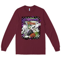 Burgundy halloween vibes Long Sleeve Tee - BarkalooDesign