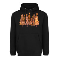 Black melanin christmas trees with lights Heavyweight Hoodie - FaDigitalArtStudio