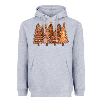 Heather Grey melanin christmas trees with lights Heavyweight Hoodie - FaDigitalArtStudio