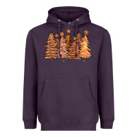 Plum melanin christmas trees with lights Heavyweight Hoodie - FaDigitalArtStudio