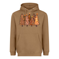 Toasted Coconut melanin christmas trees with lights Heavyweight Hoodie - FaDigitalArtStudio