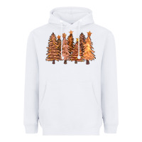 White melanin christmas trees with lights Heavyweight Hoodie - FaDigitalArtStudio