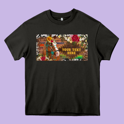 (preview)western Turquoise Gemstone Horse Cowhide Leopard Floral Backg Heavy Core Tee Designed By Artiststas
