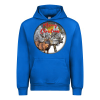 Cobalt mule buck deer christmas Urban Hoodie - LillyAllenDesigns