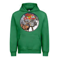 Emerald mule buck deer christmas Urban Hoodie - LillyAllenDesigns