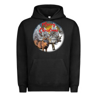 Pigment Black mule buck deer christmas Urban Hoodie - LillyAllenDesigns