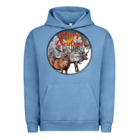 Pigment Pebble Blue mule buck deer christmas Urban Hoodie - LillyAllenDesigns