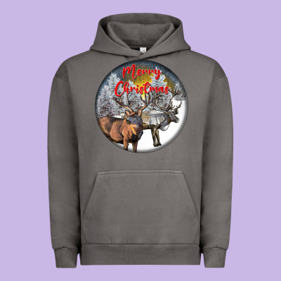 Mule Buck Deer Christmas Urban Hoodie Designed By Lillyallendesigns