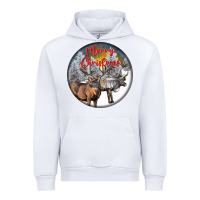 White mule buck deer christmas Urban Hoodie - LillyAllenDesigns