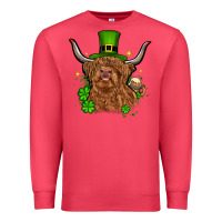 Cardinal St. Patrick's Day cow Premium Sweatshirt - OliviaCreatesArt