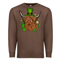 Chestnut St. Patrick's Day cow Premium Sweatshirt - OliviaCreatesArt