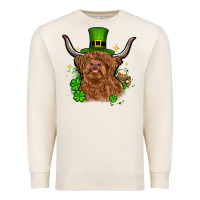 Sandshell St. Patrick's Day cow Premium Sweatshirt - OliviaCreatesArt