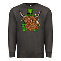Smoke St. Patrick's Day cow Premium Sweatshirt - OliviaCreatesArt
