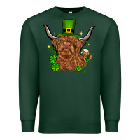 Sports Green St. Patrick's Day cow Premium Sweatshirt - OliviaCreatesArt