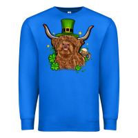 True Royal St. Patrick's Day cow Premium Sweatshirt - OliviaCreatesArt