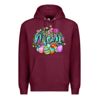 Burgundy Easter Mom  Happy Easter Day Premium Hoodie - CowGirlArtShop