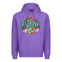 Purple Easter Mom  Happy Easter Day Premium Hoodie - CowGirlArtShop