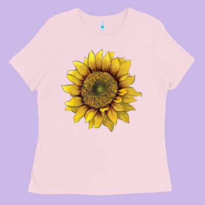 Sunflower Ladies Tee Designed By Artiststas