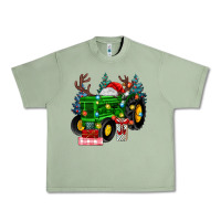 Oil Green farm tractor christmas Urban Heavy Tee - MaliasSmallBusiness