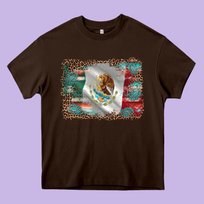 Mexico Gemstone Leopard Heavy Core Tee Designed By Adodesignshop