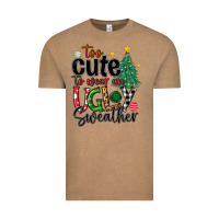 Vintage Coffee too cute to wear ugly  christmas Vintage Tee - MaliasSmallBusiness