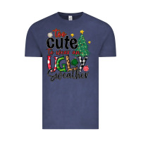 Vintage Denim too cute to wear ugly  christmas Vintage Tee - MaliasSmallBusiness