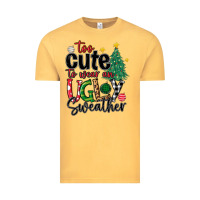 Vintage Mustard too cute to wear ugly  christmas Vintage Tee - MaliasSmallBusiness
