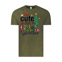 Vintage Olive too cute to wear ugly  christmas Vintage Tee - MaliasSmallBusiness
