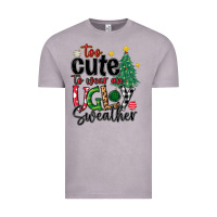 Vintage Zinc too cute to wear ugly  christmas Vintage Tee - MaliasSmallBusiness