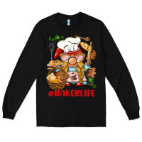 Black baker life gnome Long Sleeve Tee - BarkalooDesign