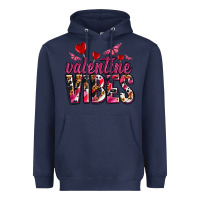Navy valentine vibes olivia Heavyweight Hoodie - OliviaCreatesArt