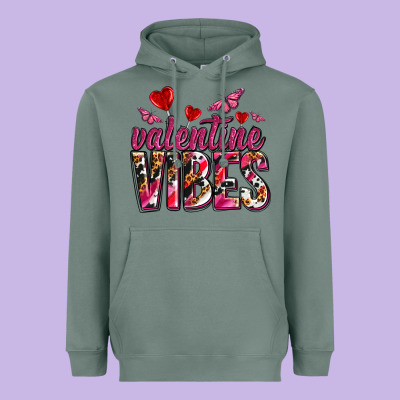 Valentine Vibes Olivia Heavyweight Hoodie Designed By Oliviacreatesart