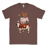 Chestnut Merry Christmas Farm Animals Classic Tee - MaliasSmallBusiness