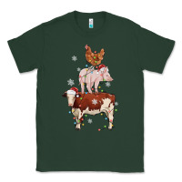 Sports Green Merry Christmas Farm Animals Classic Tee - MaliasSmallBusiness
