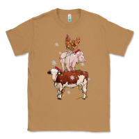 Toasted Coconut Merry Christmas Farm Animals Classic Tee - MaliasSmallBusiness