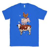 True Royal Merry Christmas Farm Animals Classic Tee - MaliasSmallBusiness