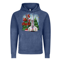 Vintage Denim christmas church oh holy night Vintage Hoodie - MaliasSmallBusiness