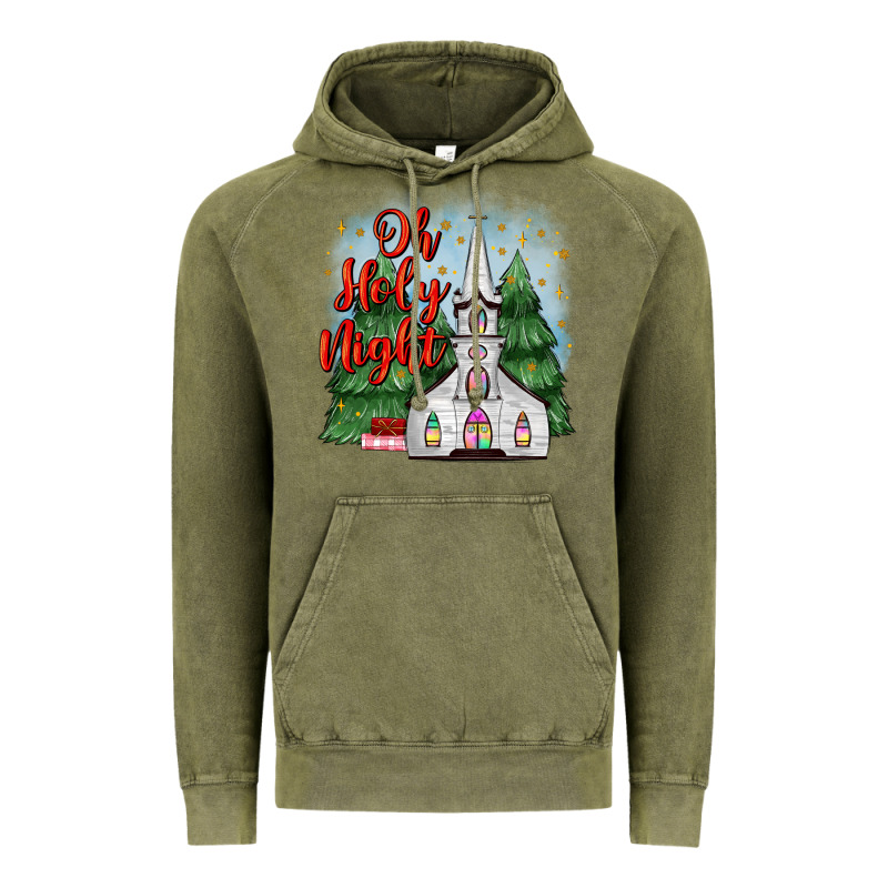 Christmas Church Oh Holy Night Vintage Hoodie by MaliasSmallBusiness | Teevron