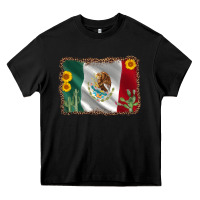 Black mexico flag sunflower cactus Heavy Core Tee - AdoDesignShop