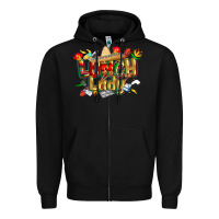 Black cinco de mayo lunch lady Zipper Hoodie - CowGirlArtShop