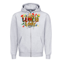 Heather Grey cinco de mayo lunch lady Zipper Hoodie - CowGirlArtShop