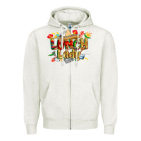 Oatmeal Heather cinco de mayo lunch lady Zipper Hoodie - CowGirlArtShop