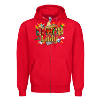Red cinco de mayo lunch lady Zipper Hoodie - CowGirlArtShop