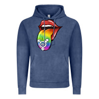 Vintage Denim Pride LGBT Sign Tongue Vintage Hoodie - Jasminsmagicworld