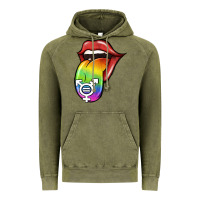 Vintage Olive Pride LGBT Sign Tongue Vintage Hoodie - Jasminsmagicworld