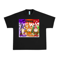 Black happy hallothanksmas gnomies Urban Heavy Tee - MaliasSmallBusiness