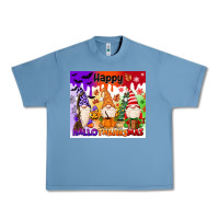 Pebble Blue happy hallothanksmas gnomies Urban Heavy Tee - MaliasSmallBusiness