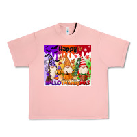 Salmon happy hallothanksmas gnomies Urban Heavy Tee - MaliasSmallBusiness