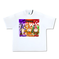 White happy hallothanksmas gnomies Urban Heavy Tee - MaliasSmallBusiness